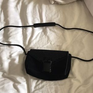 Christopher Kane black suede purse
